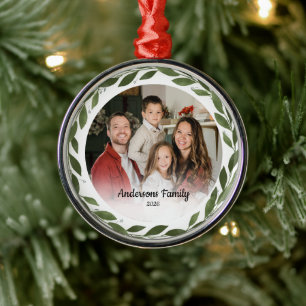 Create Your Own Custom Photo Family Name Leaf Reef Metal Tree Decoration