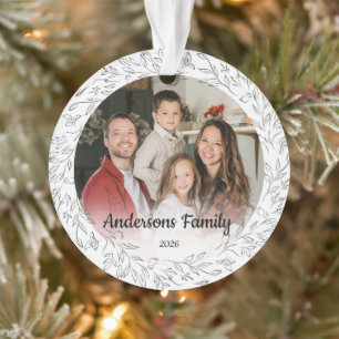 Create Your Own Custom Photo Family Name Year Ornament