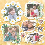 Create Your Own Custom Photo Kiss Cut Cool Cute<br><div class="desc">Create your own custom, personalised, cool, fun, cute, unique one-of-a-kind patented laser contour kiss-cut, tough, sturdy, fade-proof, water-proof, scratch-resistant, photo vinyl stickers in fun shapes and cool borders including graffiti or torn style, photo flower frame, star shape, heart shape, and one with flower photo frame. Simply add 8 of your...</div>