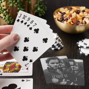 Create Your Own Custom Photo Love Text Playing Cards
