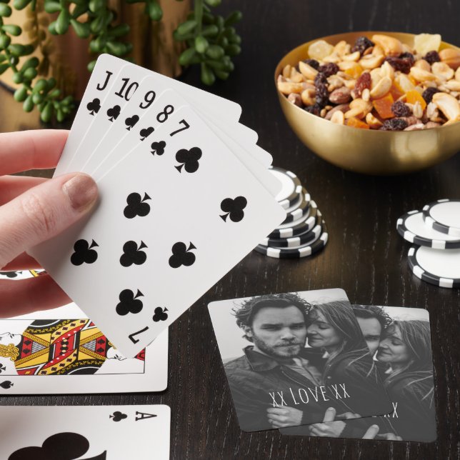 Create Your Own Custom Photo Love Text Playing Cards (In Situ)