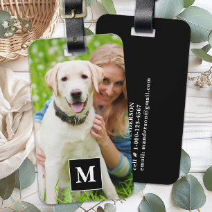 Create Your Own Custom Photo Modern Monogram Luggage Tag
