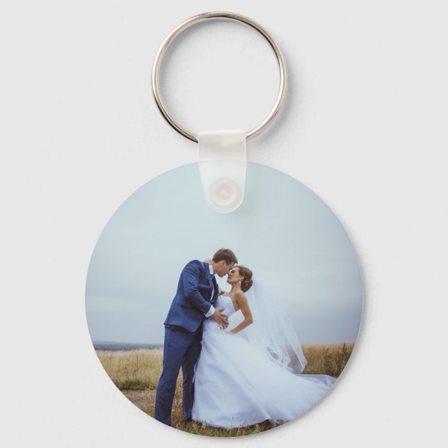 Create Your Own Custom Photo Modern Picture Key Ring (Front)