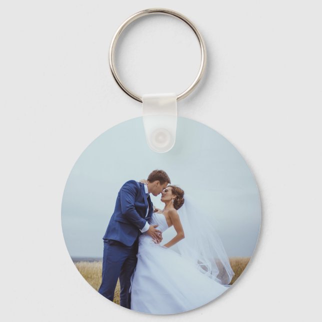 Create Your Own Custom Photo Modern Picture Key Ring (Front)