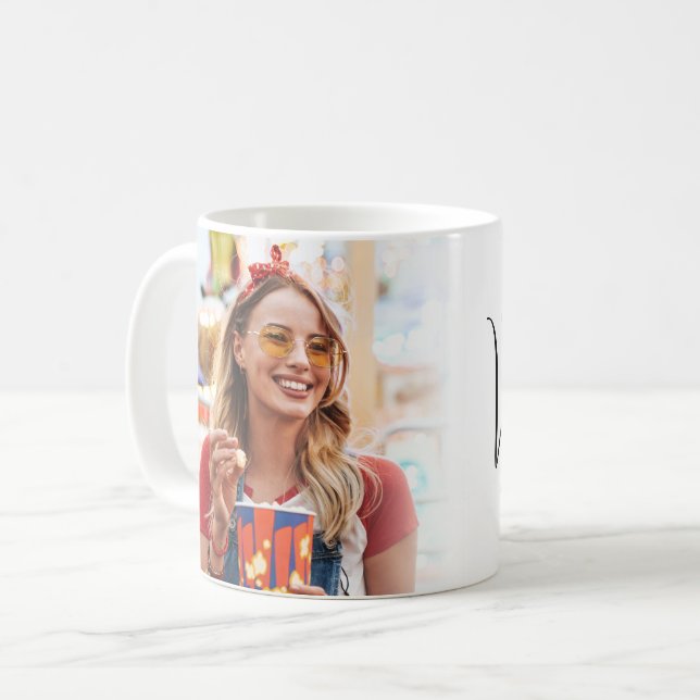 Create Your Own Custom Photo Monogram  Coffee Mug (Front Left)