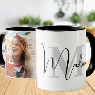 Create Your Own Custom Photo Monogram Mug