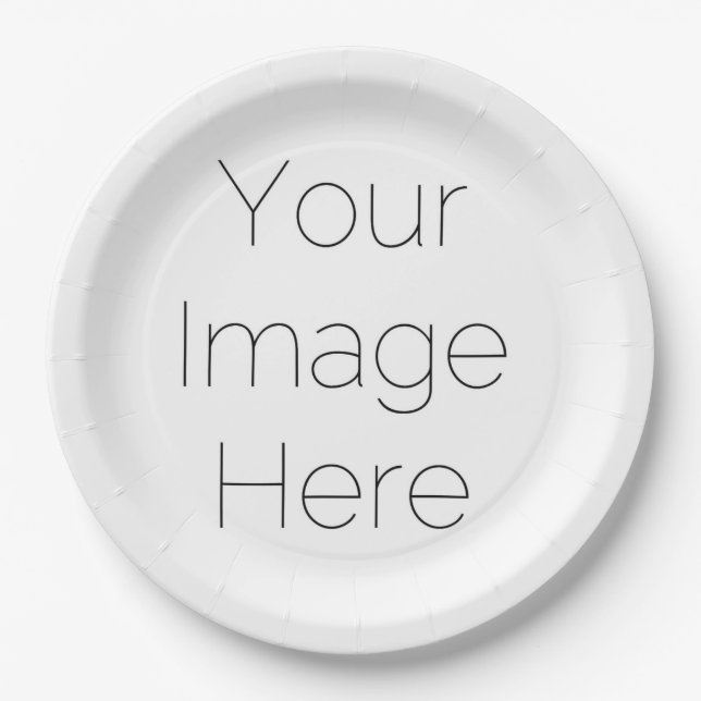  ‘create your own’ custom photo  paper plate (Front)