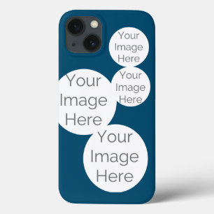 create your own custom photo phone case teal blue