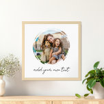 Create Your Own Custom Photo Poster<br><div class="desc">Create your own custom photo poster. This print features one of your favorite pictures in a circle shaped watercolor brush stroke frame and personalized text for any occasion. A great gift for family and friends or your own photo memory keepsake.</div>