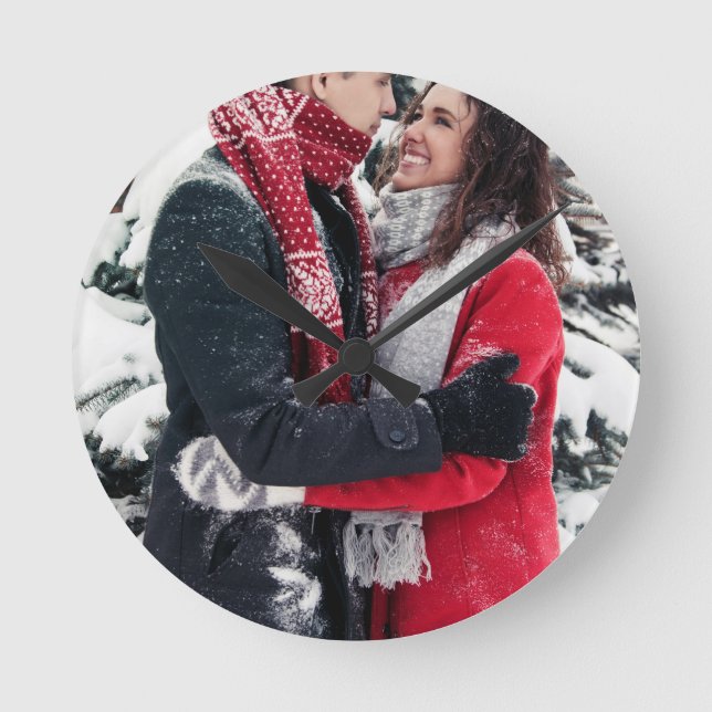 Create Your Own Custom Photo Round Clock (Front)