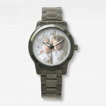 Create Your Own Custom Photo Watch<br><div class="desc">Decorative elegant personalizable modern minimalist clock design with your custom photo, image or logo. Add your favourite photo, design or artwork to create something really unique. To edit this design template, click 'Change' button and upload your own image as shown above. Treat yourself or make the perfect gift for family,...</div>