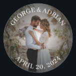 Create your Own Custom Photo Wedding Favour Classic Round Sticker<br><div class="desc">Create your Own Custom Photo Wedding Favour Classic Round Sticker</div>