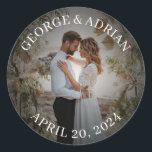 Create your Own Custom Photo Wedding Favour Classic Round Sticker<br><div class="desc">Create your Own Custom Photo Wedding Favour Classic Round Sticker</div>