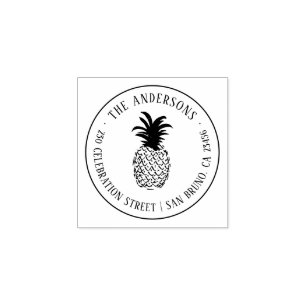 Create Your Own Custom Pineapple Return Address Rubber Stamp