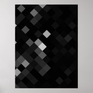 Create Your Own Custom Pixel Background - Black Poster