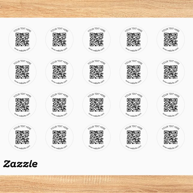 Create Your Own Custom QR Code Classic Round Sticker (Creator Uploaded)