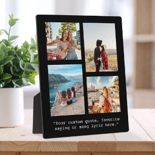 Create Your Own Custom Quote 4 Photo Collage  Plaque