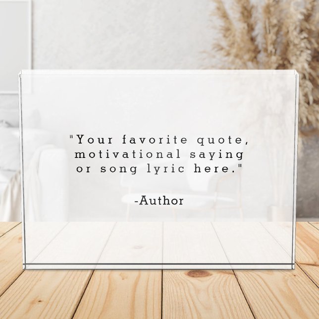 Create Your Own Custom Quote Acrylic Block (Creator Uploaded)