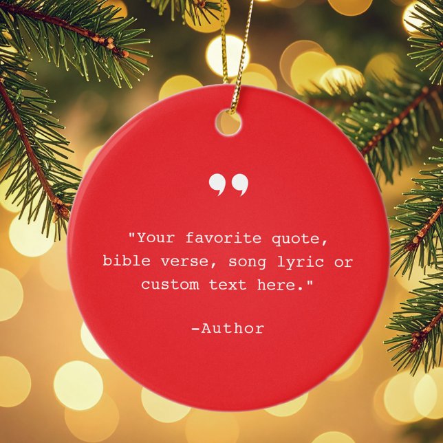 Create Your Own Custom Quote Ceramic Tree Decoration (Creator Uploaded)