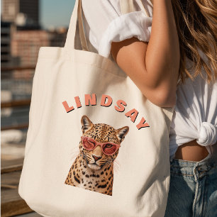 Create Your Own Custom Quote Leopard Tote Bag