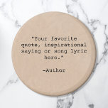 Create Your Own Custom Quote Magnet<br><div class="desc">Create your own custom quote magnet. Features minimalist typewriter typography on kraft paper image background.</div>