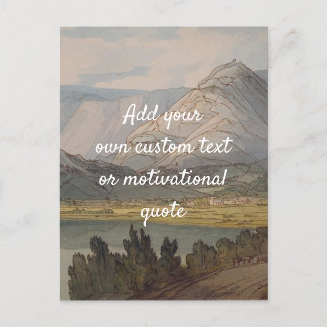 Create Your Own Custom Quote -  Mountains Postcard (Front)