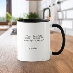 Create Your Own Custom Quote Mug<br><div class="desc">Create your own custom quote coffee mug. Features minimalist customisable typewriter typography.</div>