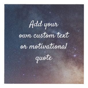 Create Your Own Custom Quote - Night Sky Faux Canvas Print