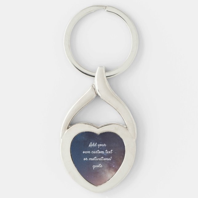Create Your Own Custom Quote - Night Sky Key Ring (Front)