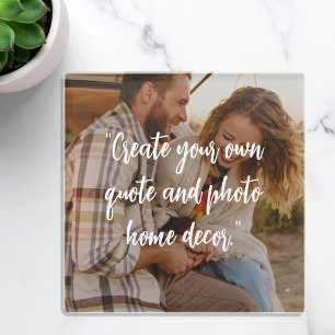 Create Your Own Custom Quote on Picture Glass Coaster