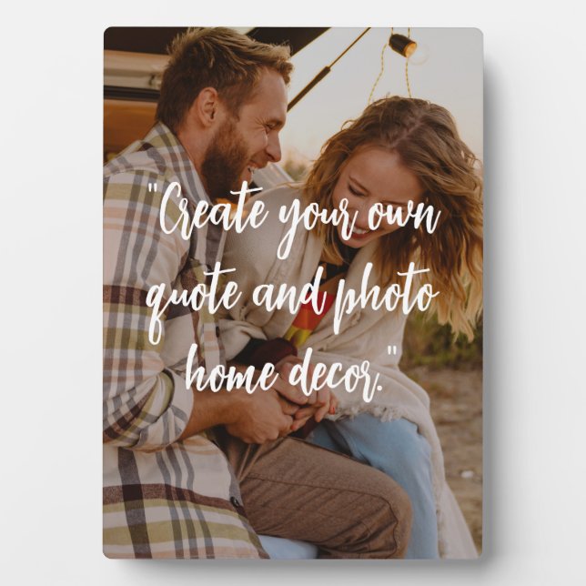 Create Your Own Custom Quote on Picture Plaque (Front)
