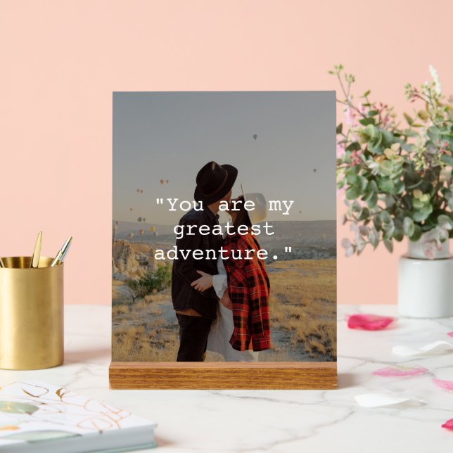 Create Your Own Custom Quote Photo Acrylic Sign (Wedding)