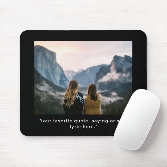 Create Your Own Custom Quote Photo Mouse Mat (With Mouse)