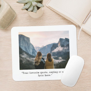 Create Your Own Custom Quote Photo Mouse Mat