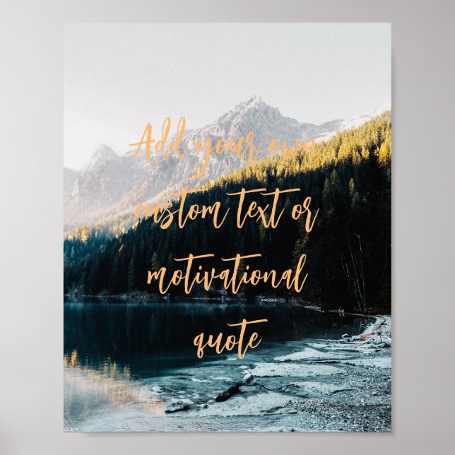 Create Your Own Custom Quote  Poster (Front)