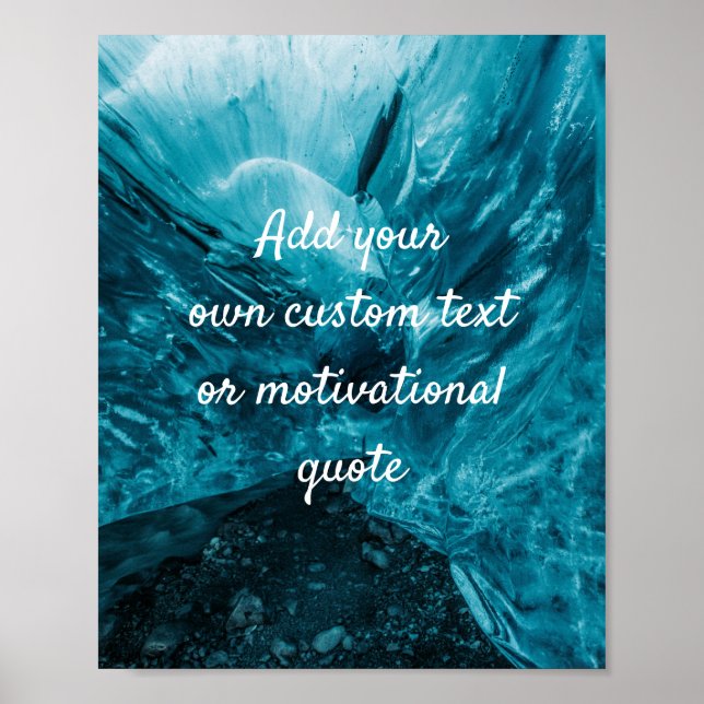 Create Your Own Custom Quote Poster - Blue (Front)