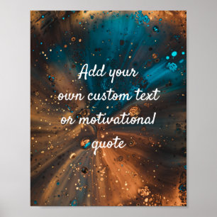 Create Your Own Custom Quote Poster - Blue Bronze