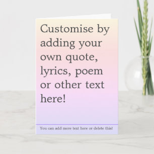 Create Your Own Custom Quote Poster - Book Page Card