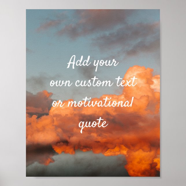 Create Your Own Custom Quote Poster - Clouds (Front)