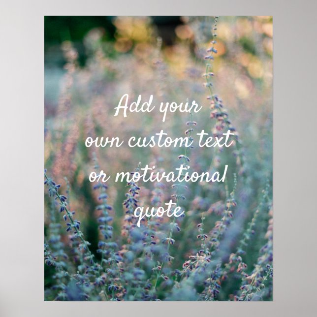 Create Your Own Custom Quote Poster Lavender Field (Front)