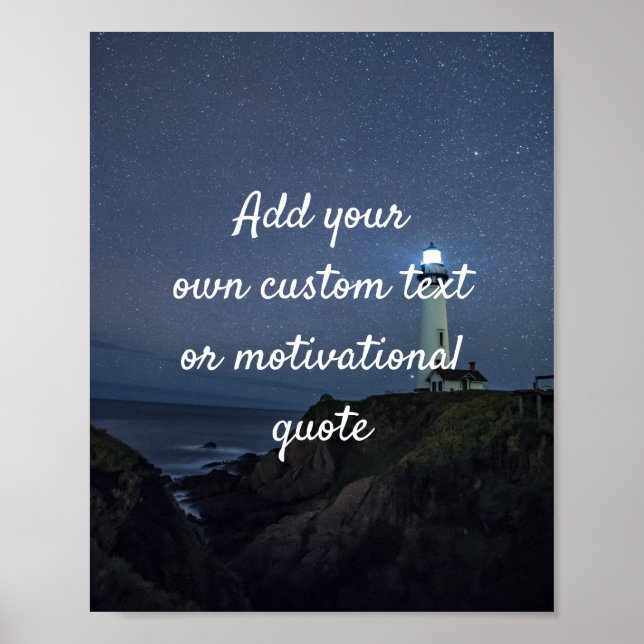 Create Your Own Custom Quote Poster - Lighthouse (Front)