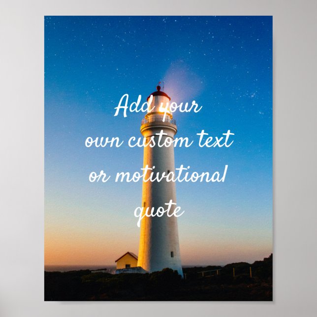 Create Your Own Custom Quote Poster - Lighthouse (Front)