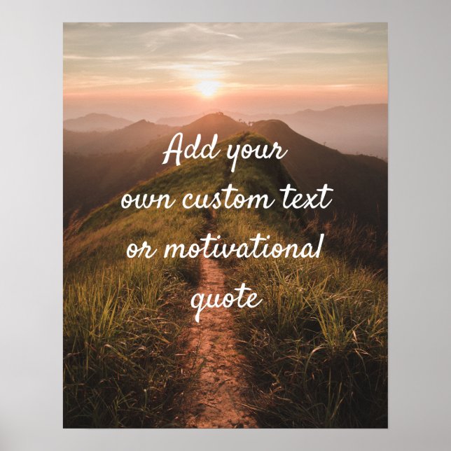Create Your Own Custom Quote Poster - Mountains (Front)