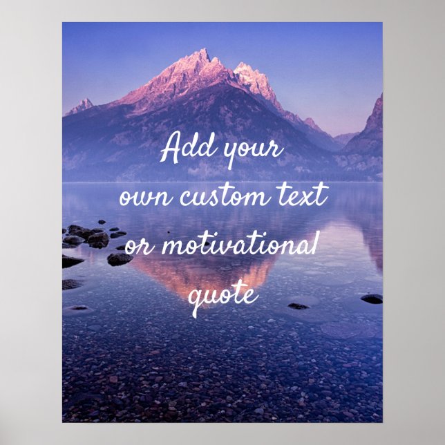 Create Your Own Custom Quote Poster - Reflection (Front)