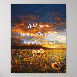 Create Your Own Custom Quote Poster - Sunflowers