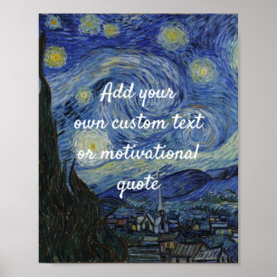 Create Your Own Custom Quote Poster - Van Gogh