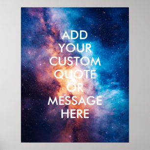 Create Your Own Custom Quote Space Galaxy Poster