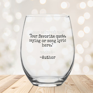 Create Your Own Custom Quote Stemless Wine Glass