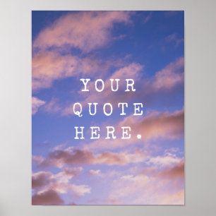 Create Your Own Custom Quote Sunset Poster