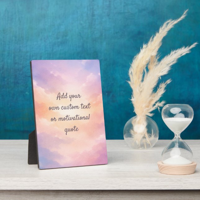 Create Your Own Custom Quote - Sunset Sky Plaque (Side)